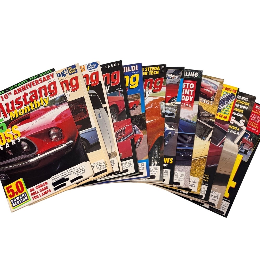 Mustang Monthly Magazine Lot 1994 Full Year Ford Saleen Boss 302 429